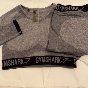 GymShark Grey Matching Gym Set Crop Top & Leggings